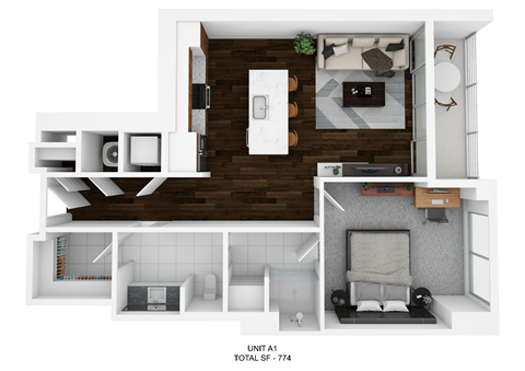 the 1121  1 bedroom floor plan  460 sq ft